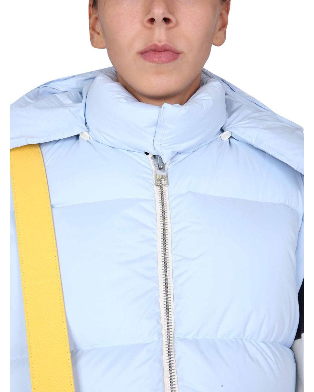 SUNNEI X ELEONORA BONUCCI Blue Puffy Nylon Blend Down Jacket