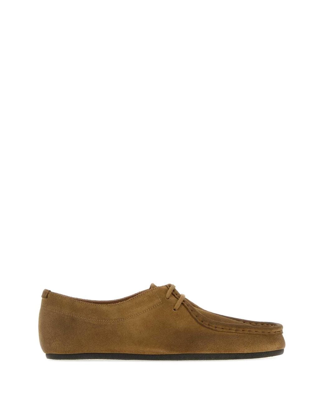 Jil Sander Brown Suede Lace Up Shoes