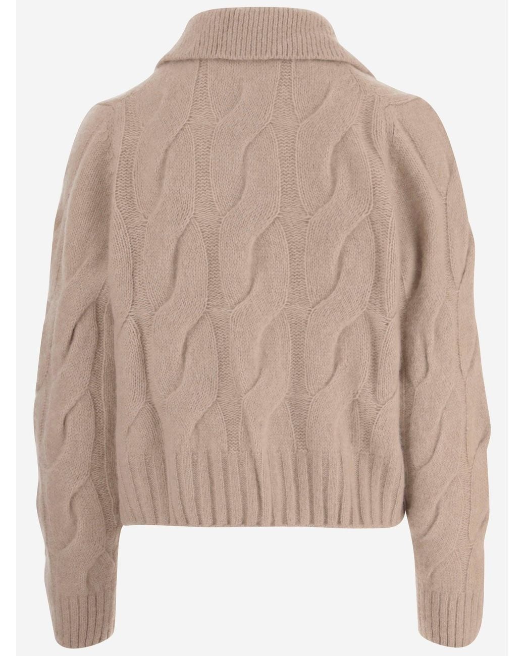 Allude Natural Cardigan Cashmere And Silk