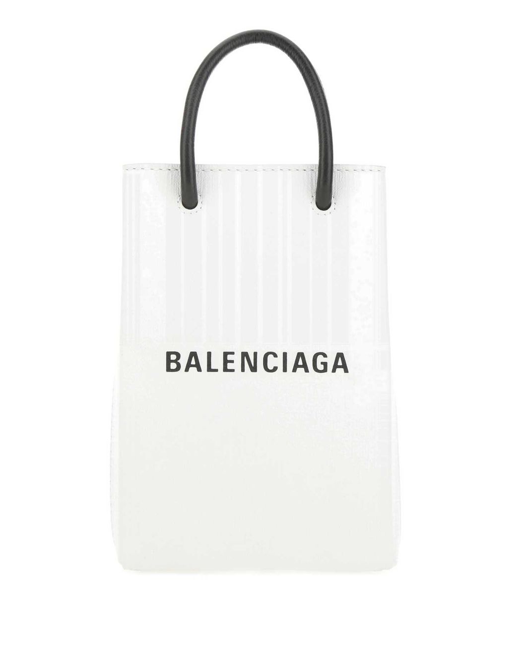 Balenciaga White Leather Phone Case for men