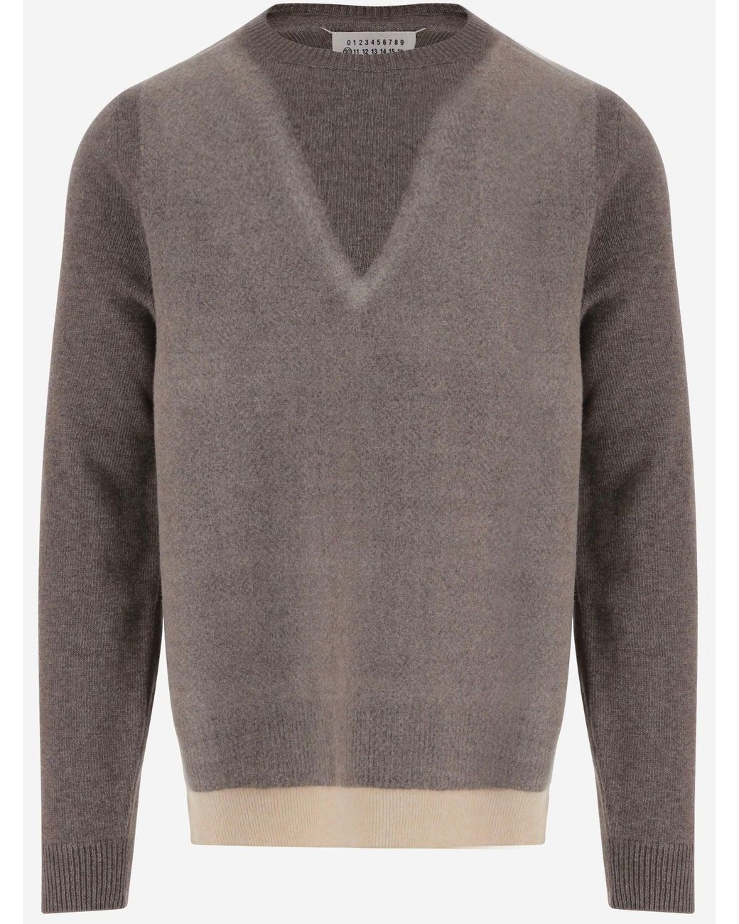 Maison Margiela Gray Wool Sweater