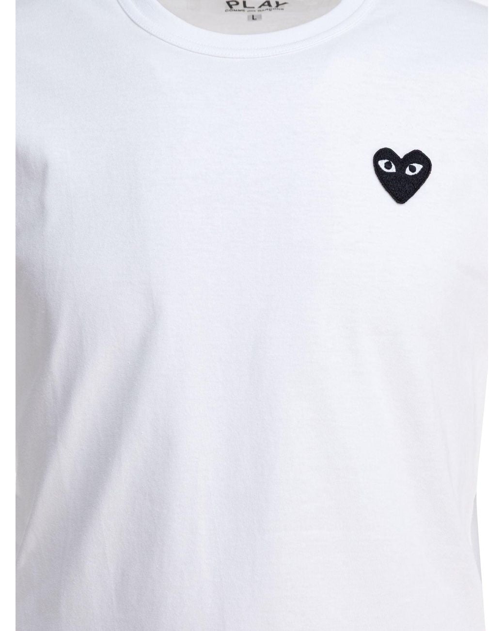 COMME DES GARÇONS PLAY White Heart" Crewneck T Shirt