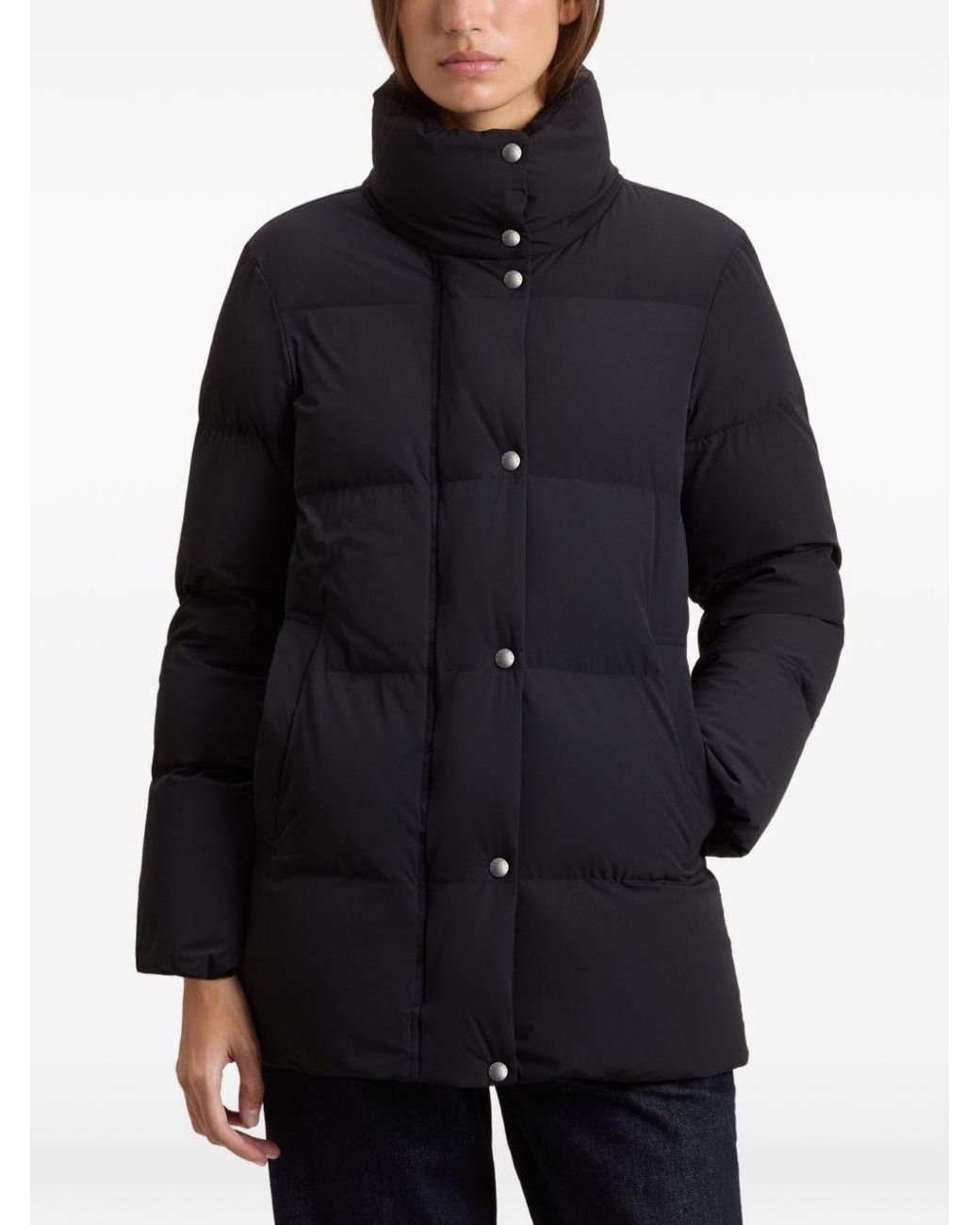 Woolrich Blue Madison Midi Down Jacket