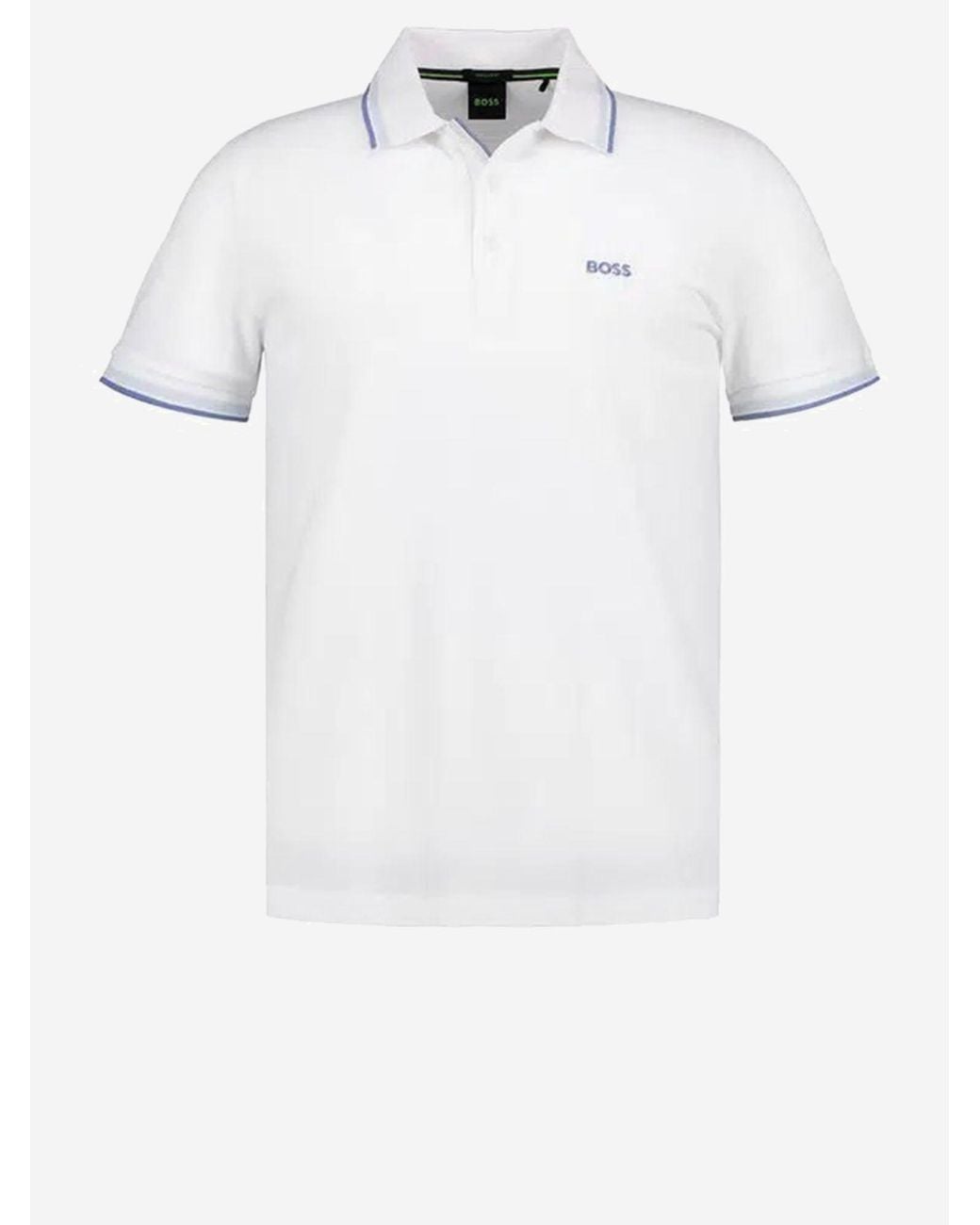 Boss White Cotton Piqué Polo Shirt With Logo for men