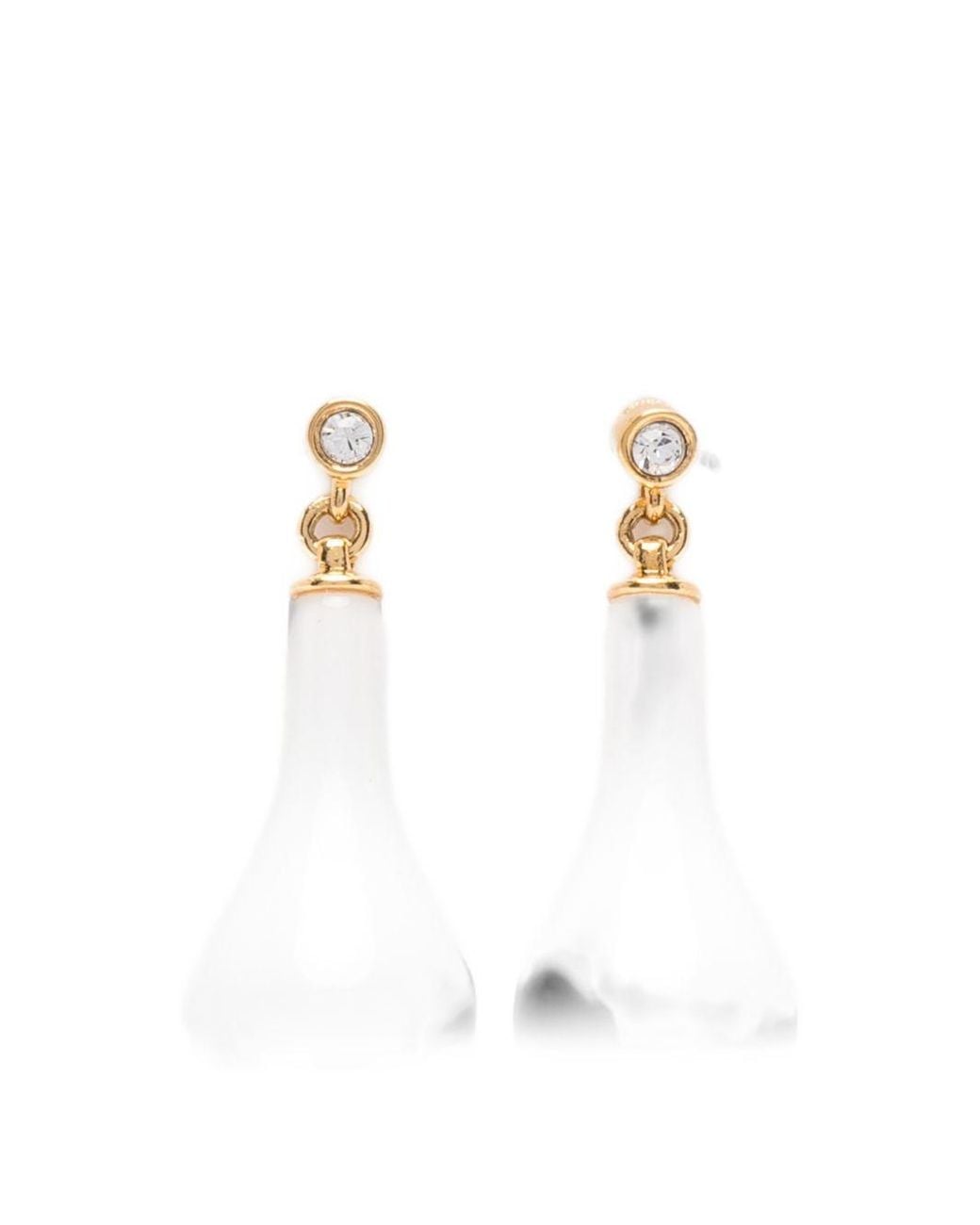 Totême White Jade Drop Earrings