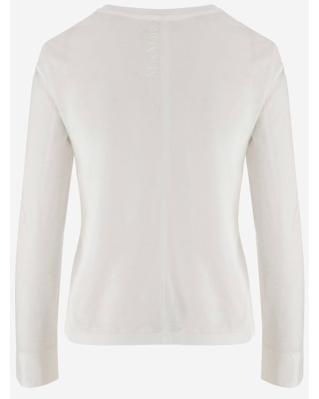 Max Mara White Max Mara T-Shirt Cotton-Blend T-Shirts & Jerseys