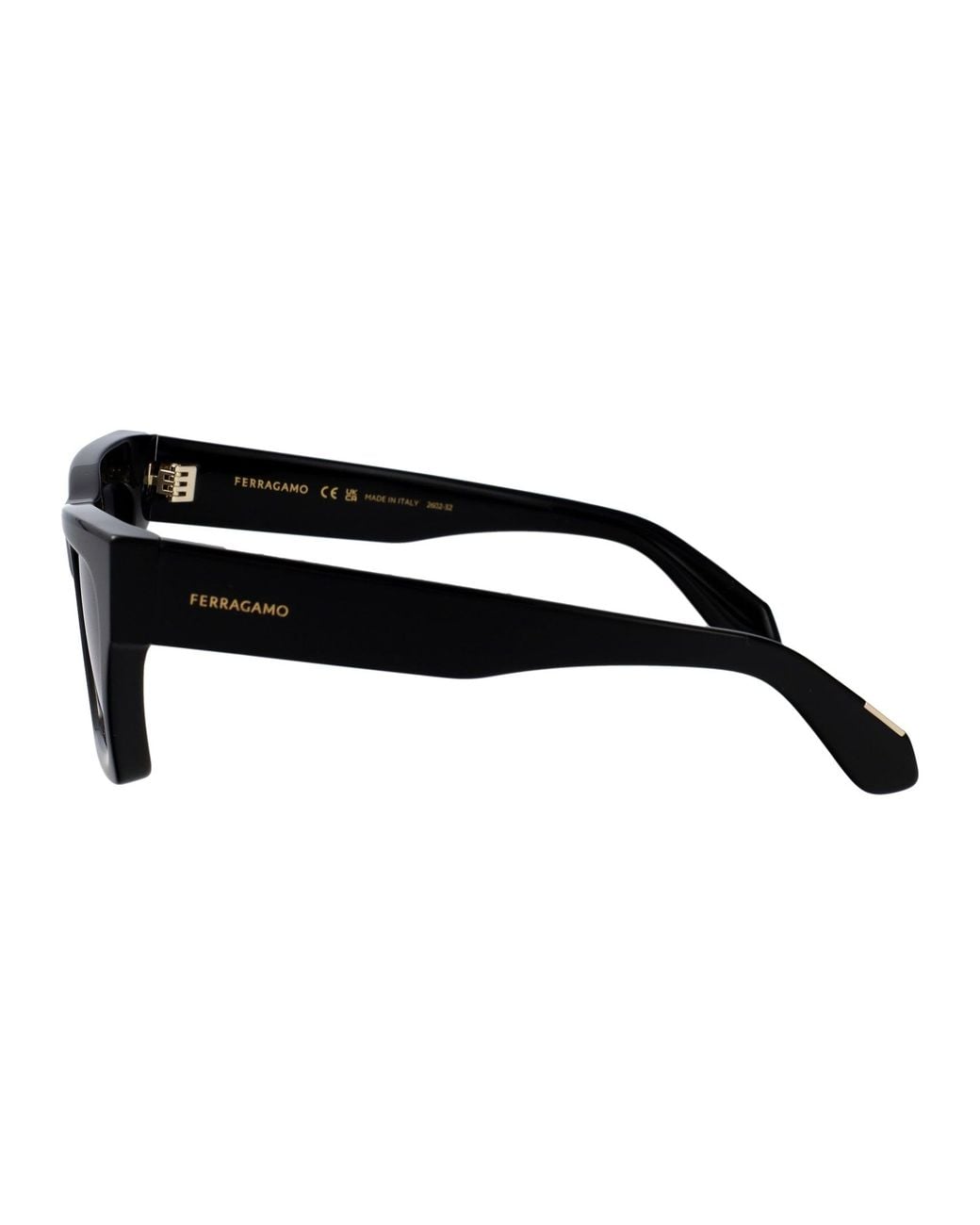 Ferragamo Black Acetate Sunglasses