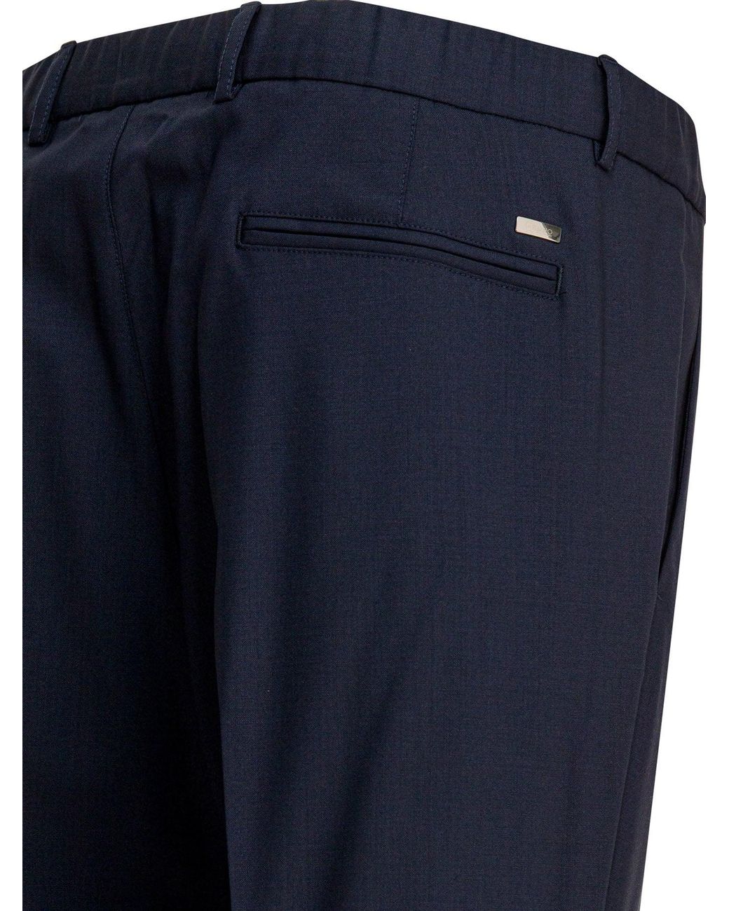 Herno Blue Wool Pants for men