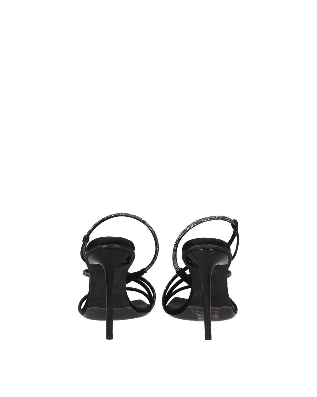 Max Mara Black Stark Leather Sandals