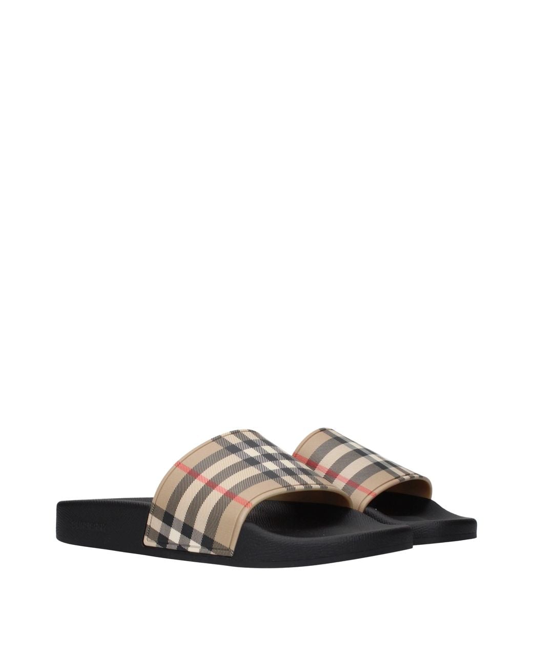 Burberry Brown Sandals And Clogs Rubber