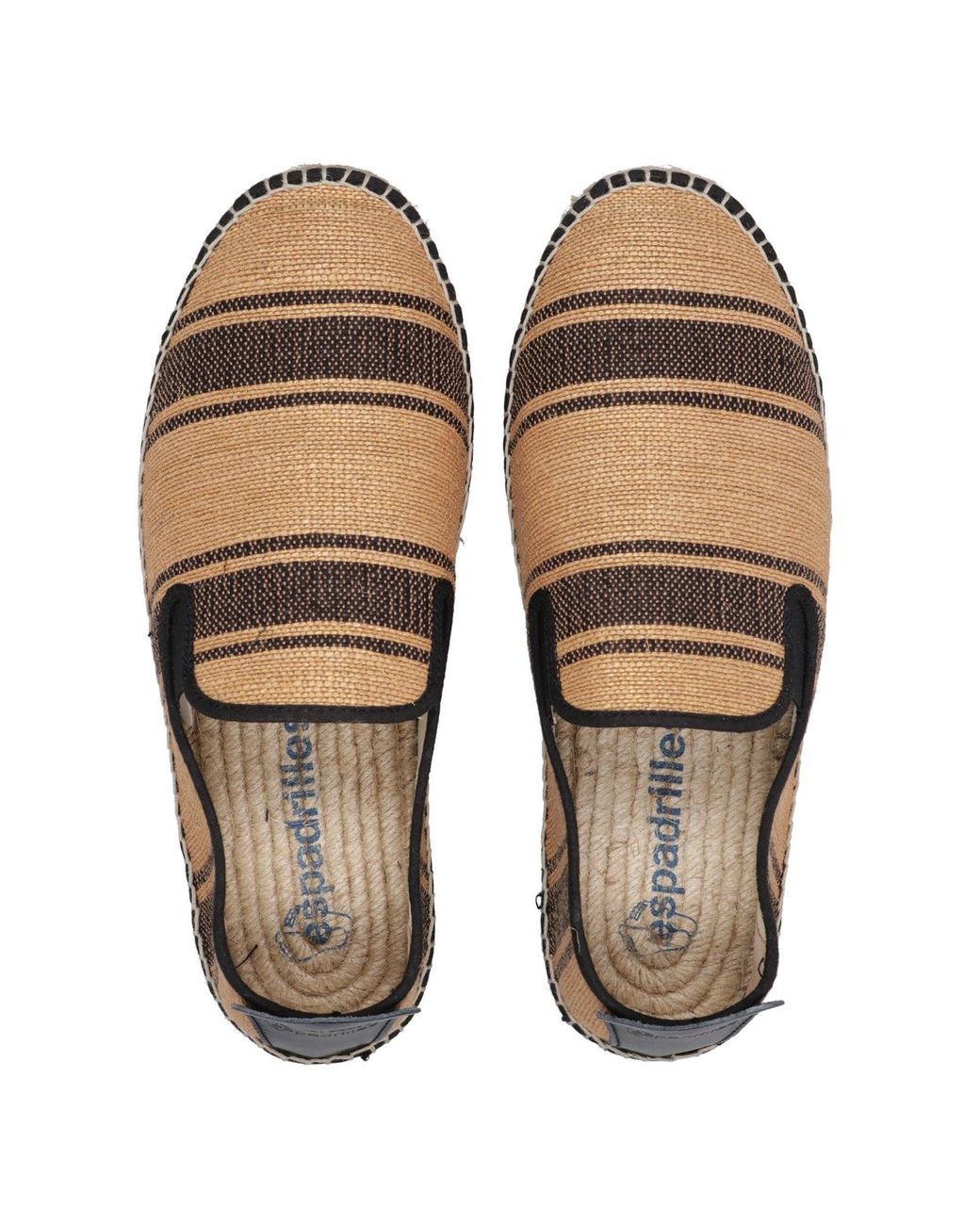 Espadrilles Natural Flache Schuhe schwarz