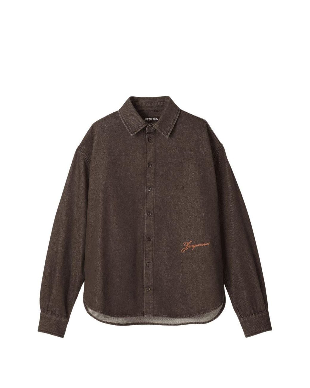 Jacquemus Brown Logo Cotton Shirt