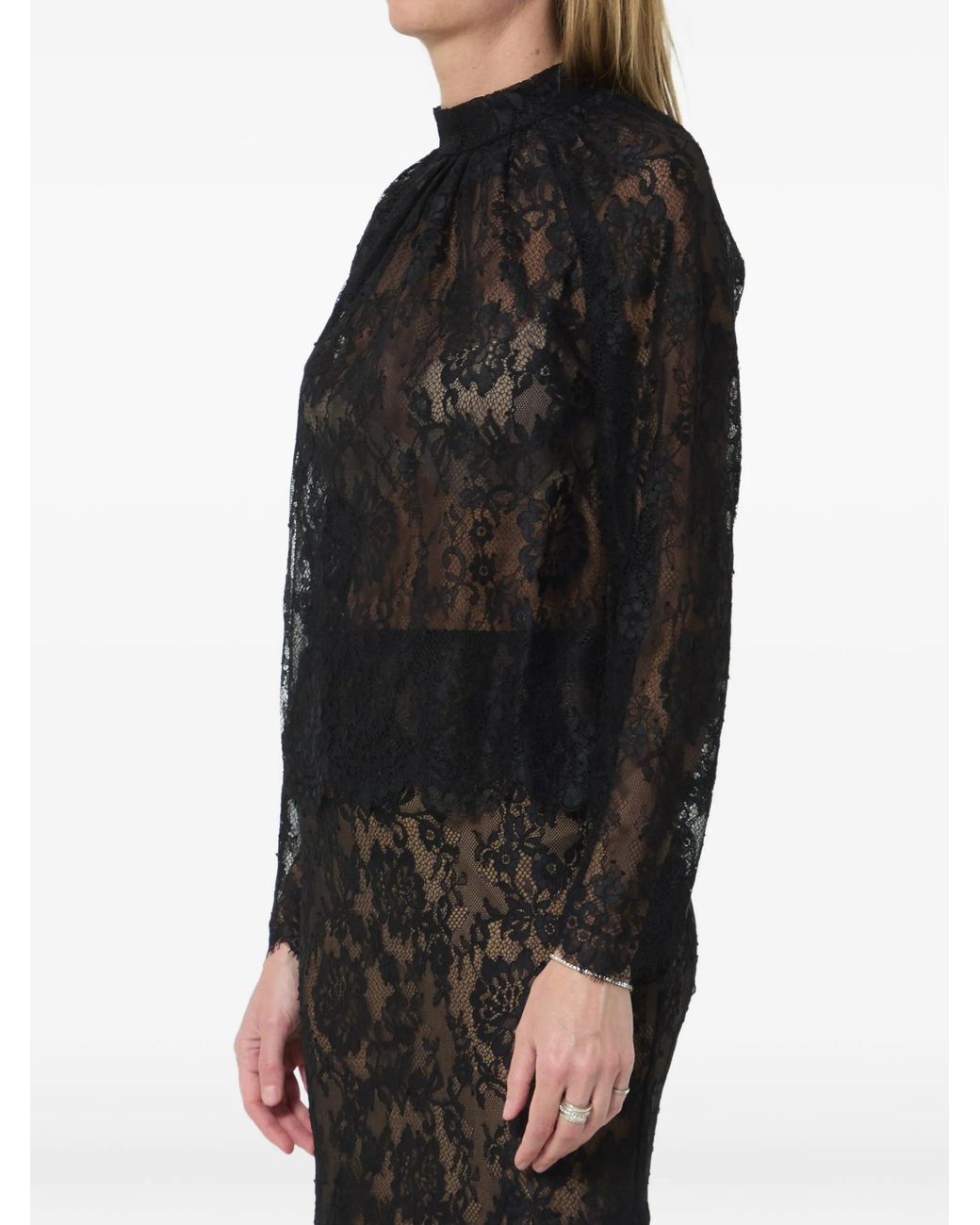 Self-Portrait Black Lace Blouse