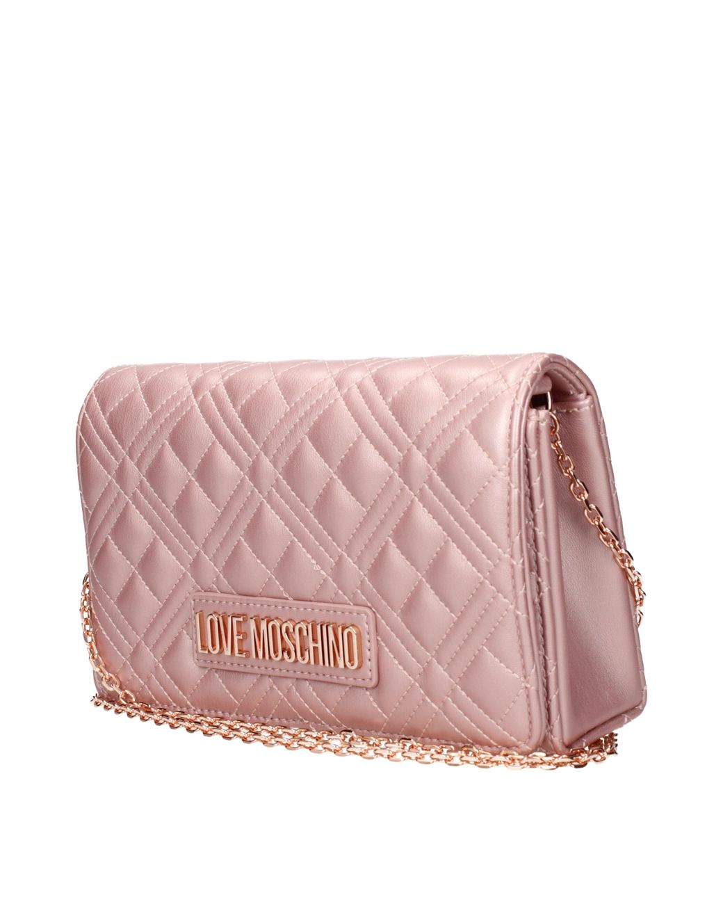 Love Moschino Pink Polyurethane Bag/Dusty