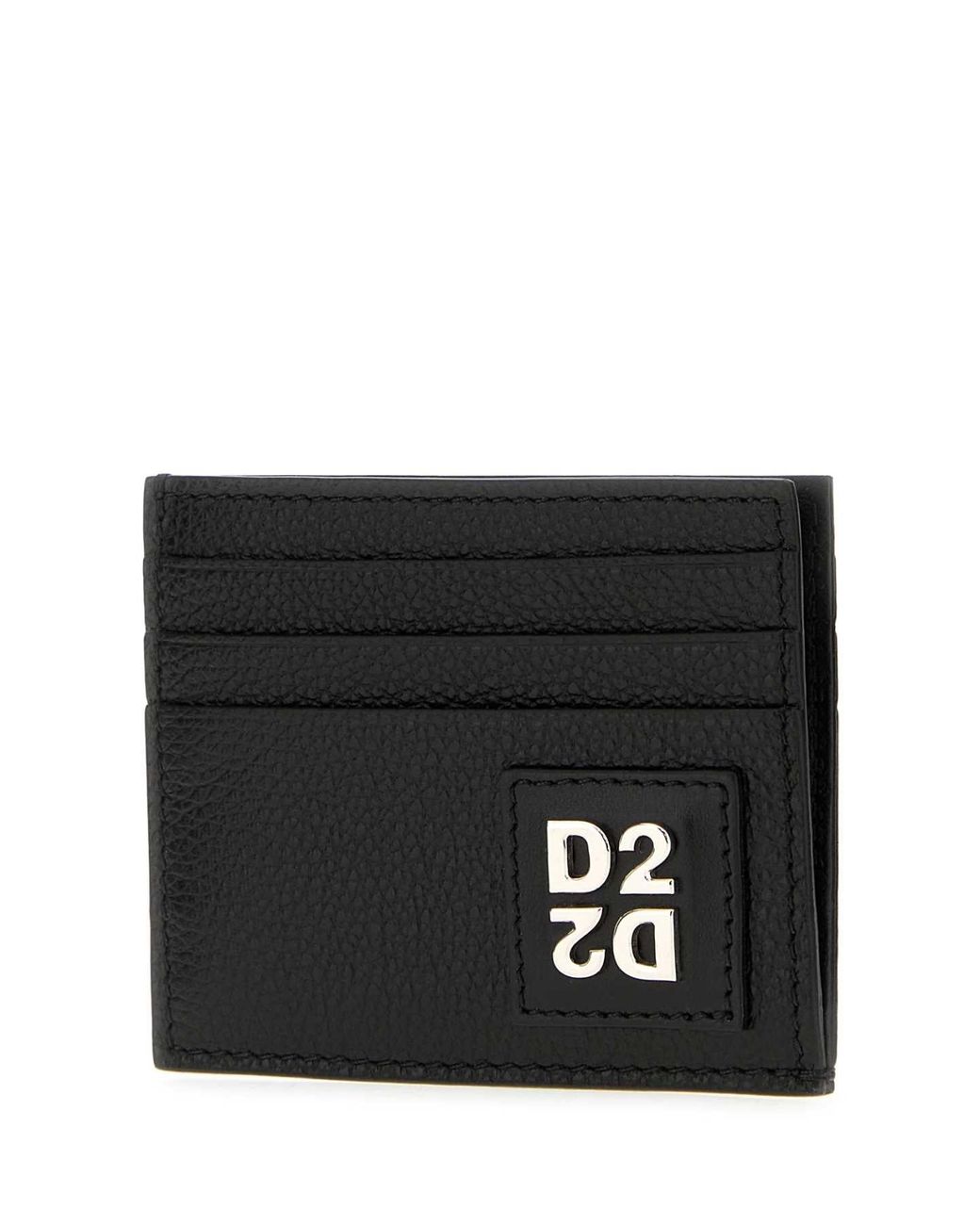 DSquared² Black Textured Cardholder for men