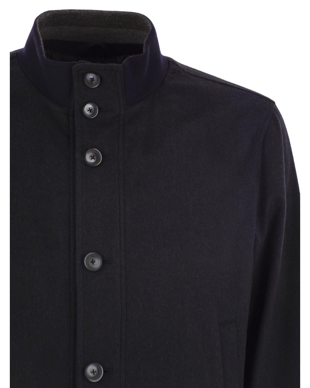 Herno Silk En Cashmere Bomber Jacket in het Blue voor heren
