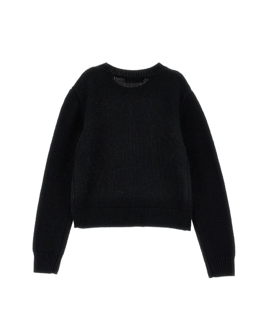 Ermanno Scervino Black Pull Girocollo Mix Alpaca