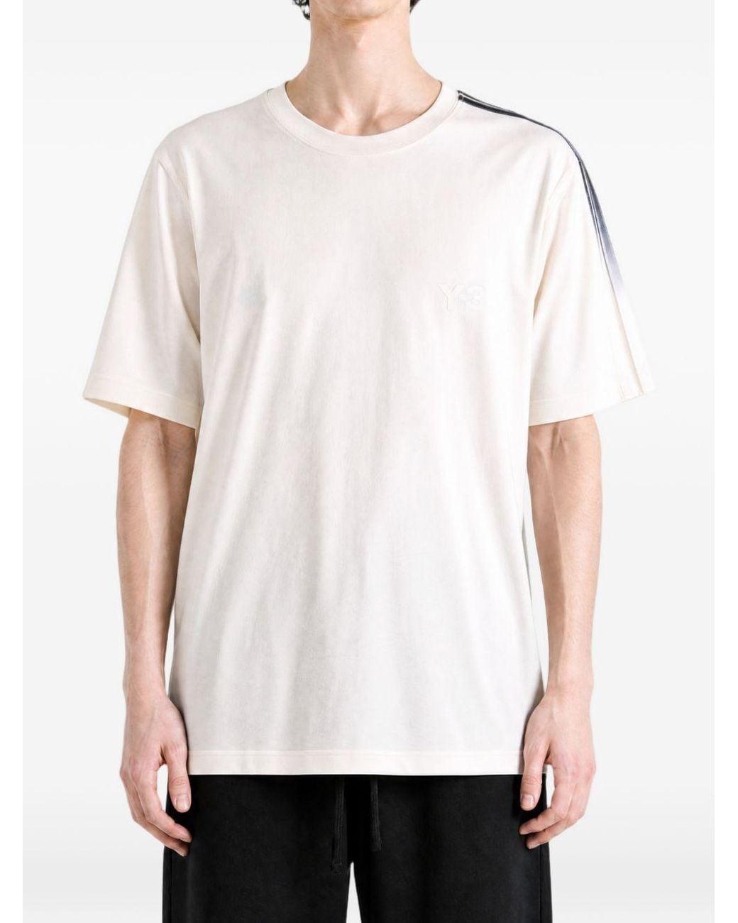 Y-3 White Logo Cotton T Shirt