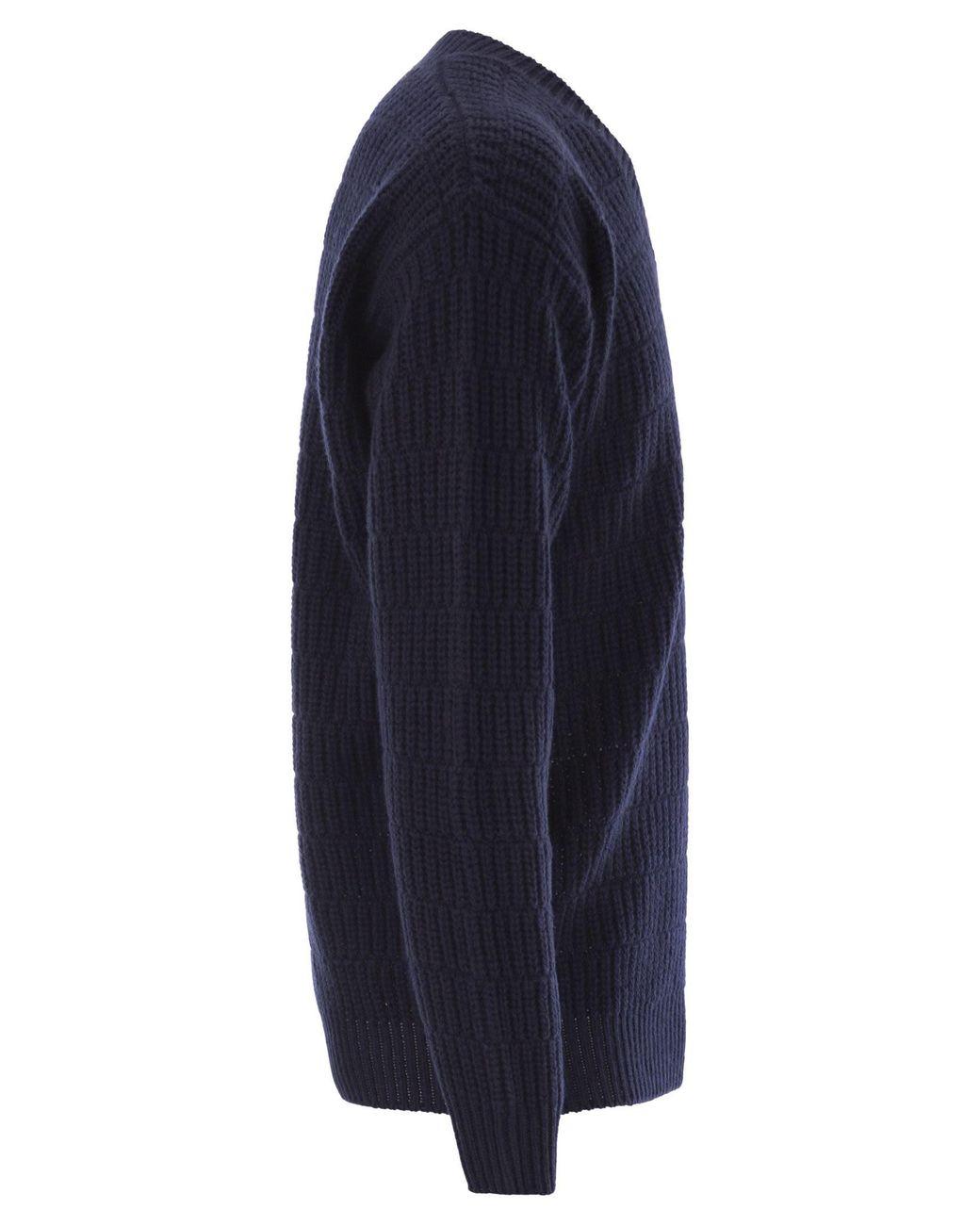 PT Torino Blue Wool Sweater With V-Neck for men