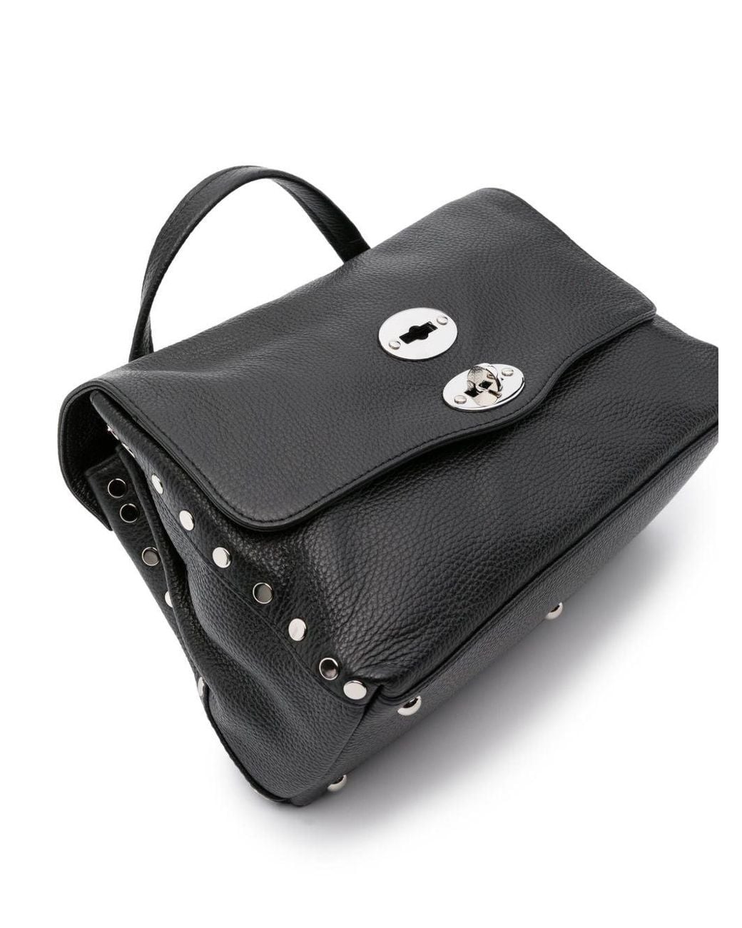 Zanellato Black Postina Daily Small Leather Handbag