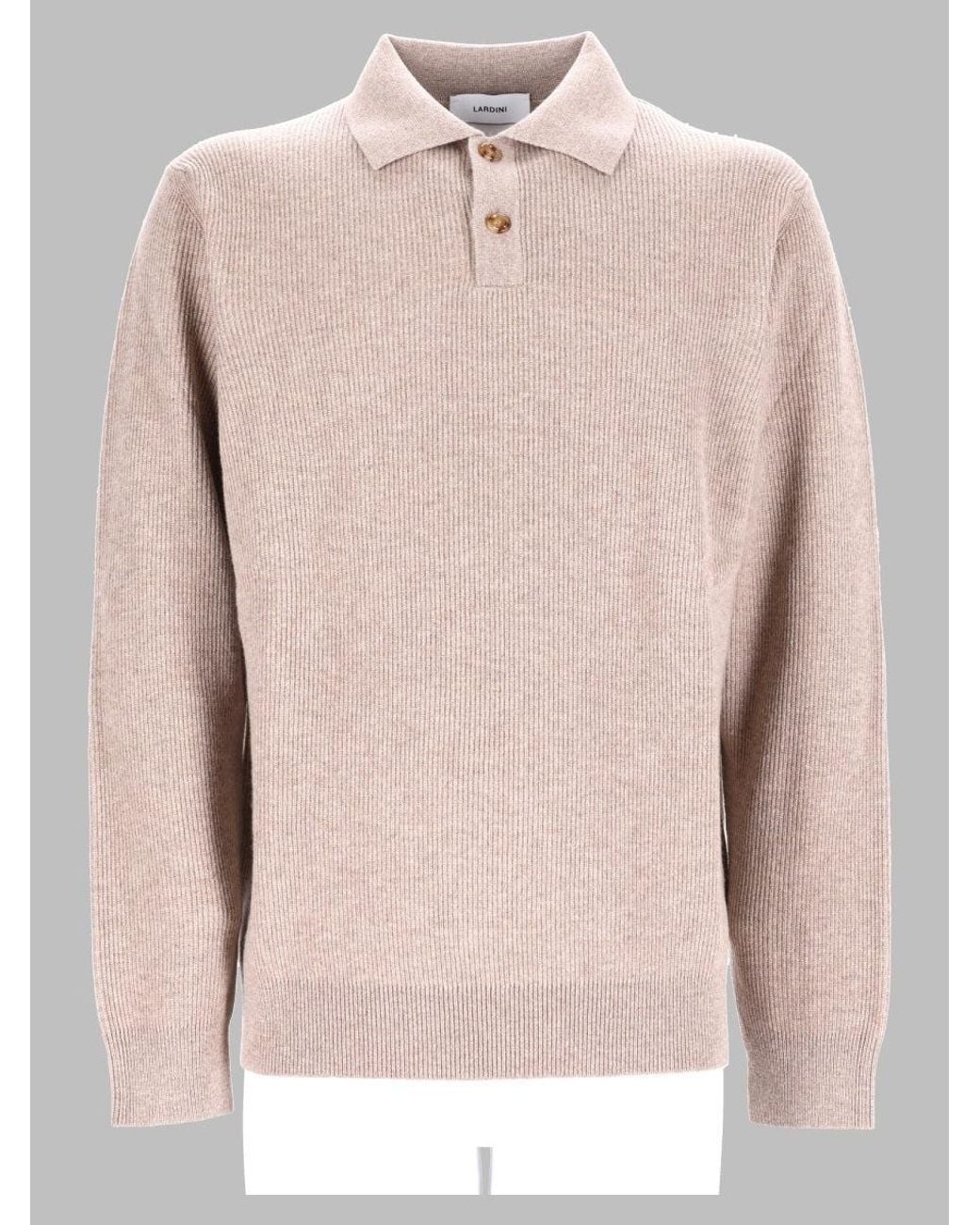 Lardini Pink Knit Polo Shirt for men