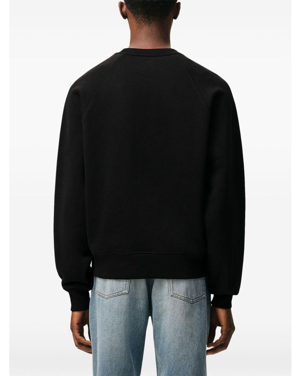 AMI Black Ami De Coeur Cotton Sweatshirt