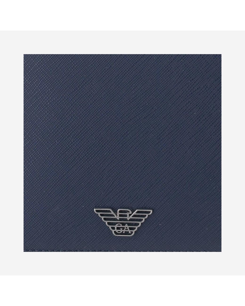 Emporio Armani Blue Wallets With Logo
