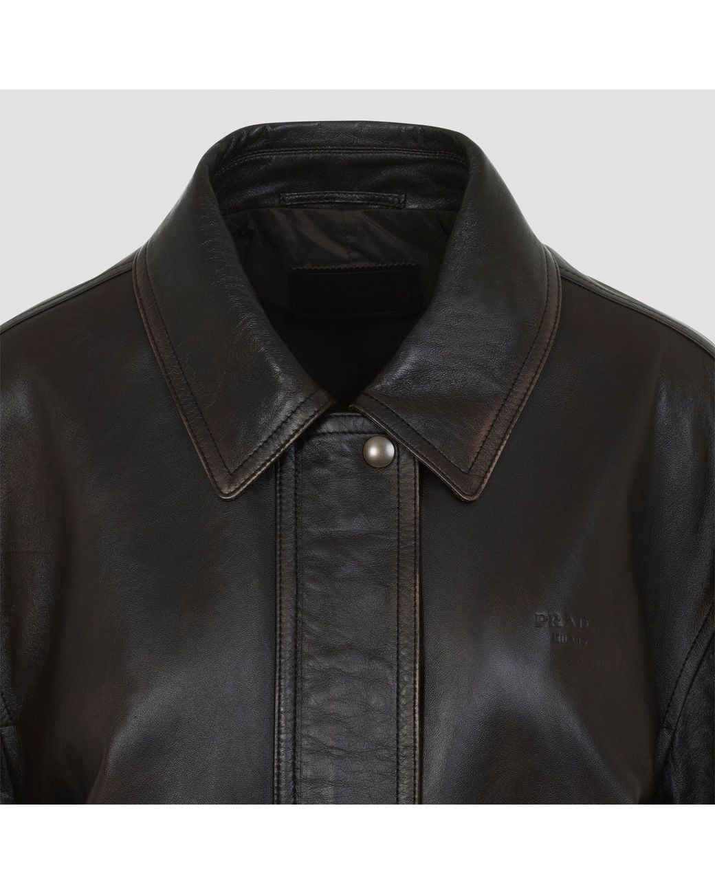 Prada Black Lederjacke