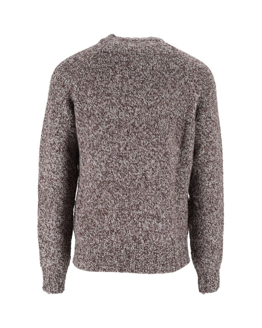 Ballantyne Gray Marled Knit Crewneck Sweater for men