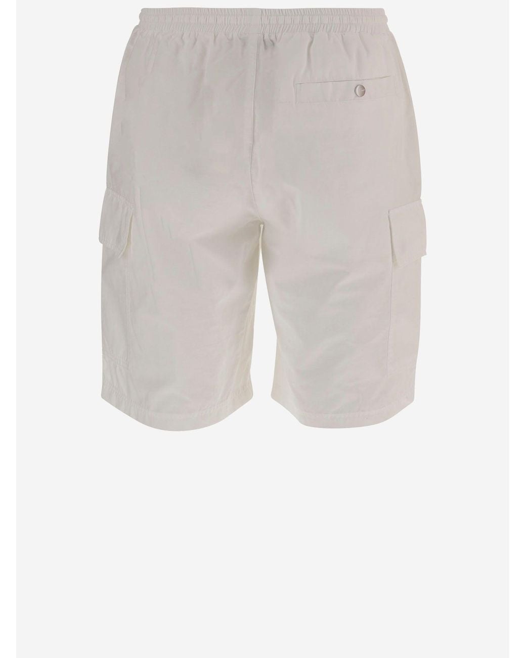 Autry White Cotton Blend Shorts