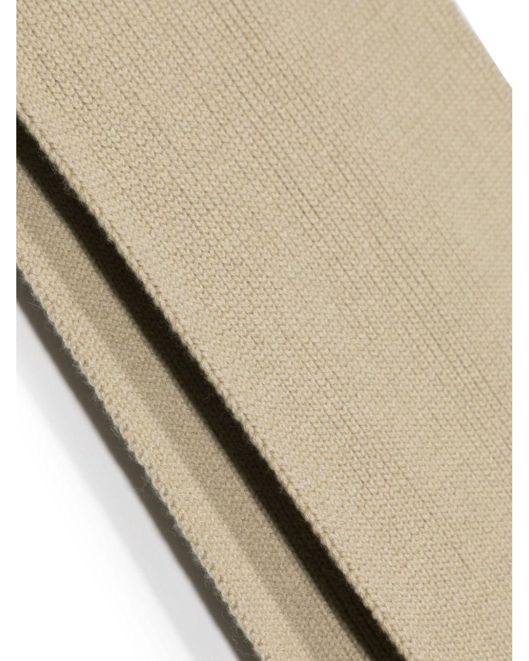 Burberry Natural Wool And Cahmere Blend Ribbed Scarf