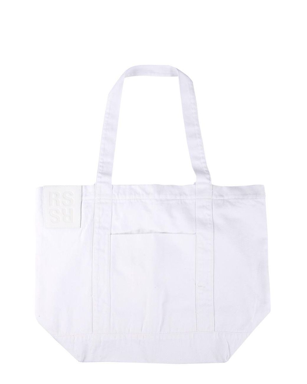 Raf Simons White Logo Shopping Bag