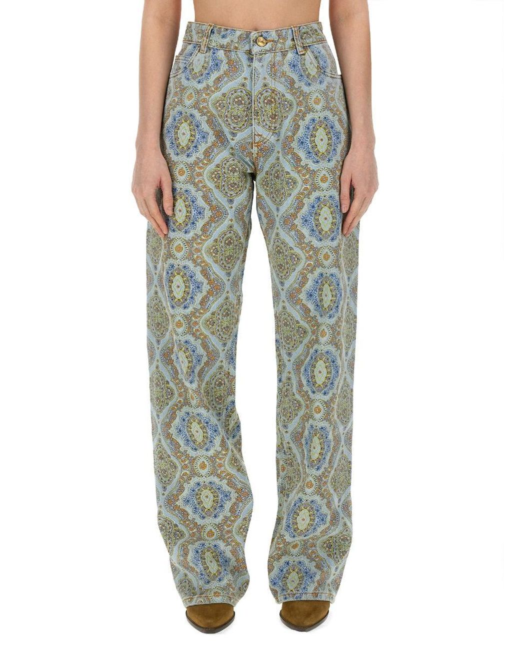 Etro Green Regular Fit Denim Jeans