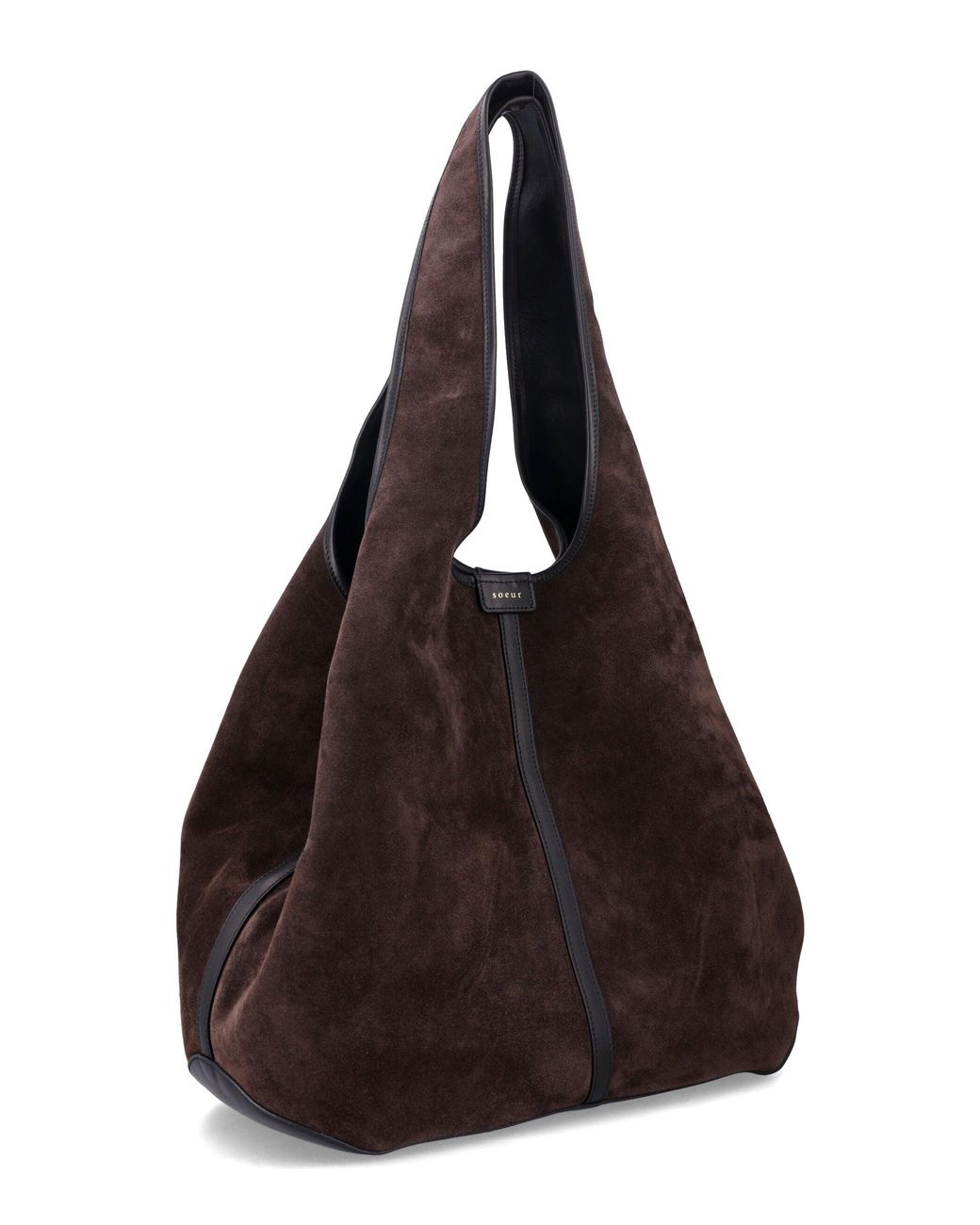 Soeur Brown Douce Suede Cabas Bag