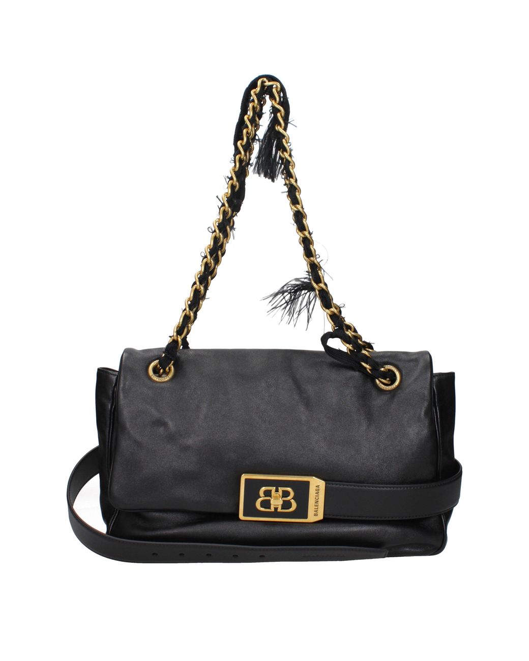 Balenciaga Black Modu Shoulder Bag Leather