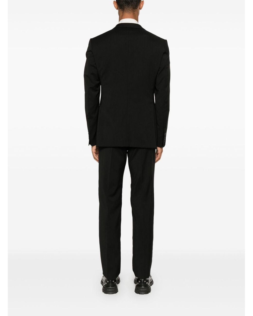 Emporio Armani Black Wool Single Breasted Suit