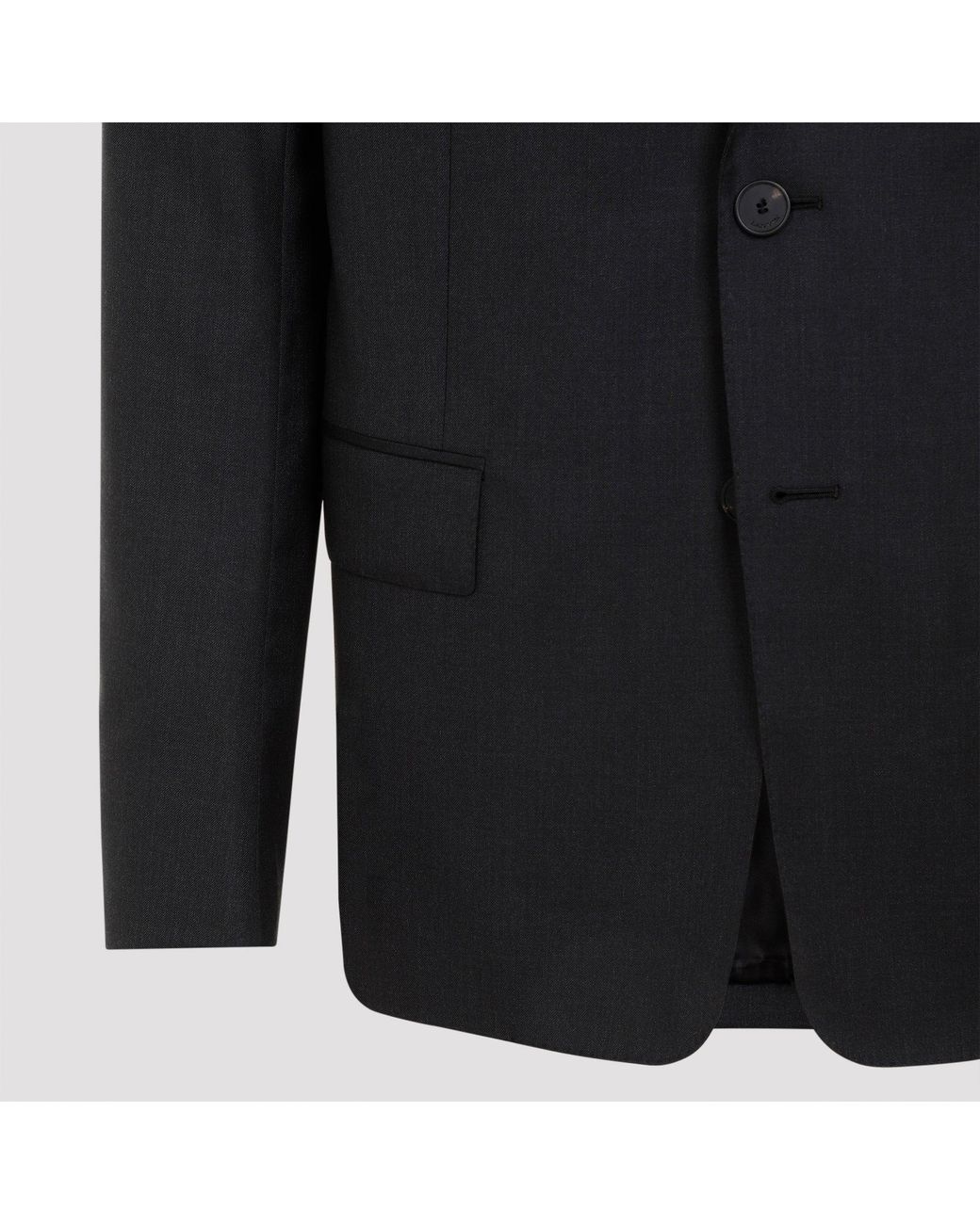 Lanvin Single Breasted Tailored Jacket in het Black voor heren