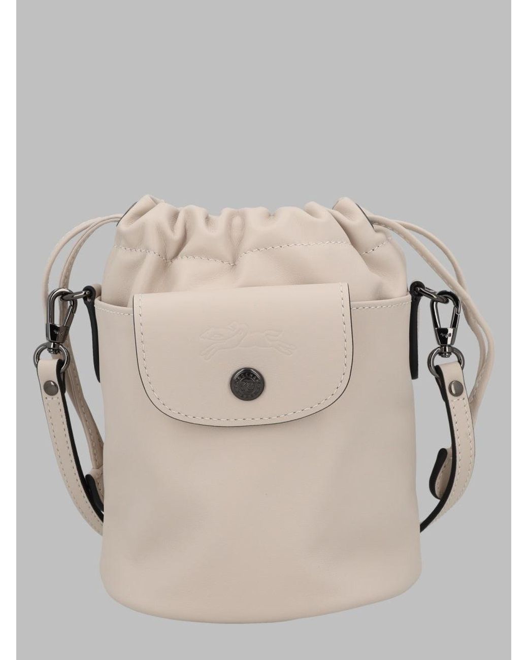Longchamp Natural 100% Leather Crossbody Bag, Made