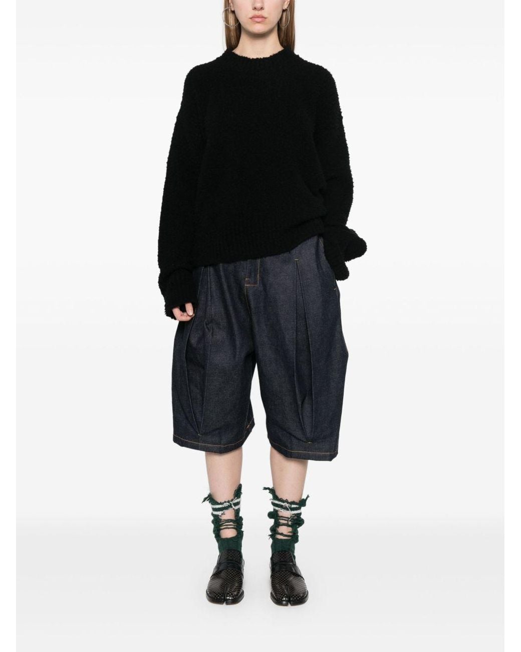 Uma Wang Black Cashmere High Neck Sweater