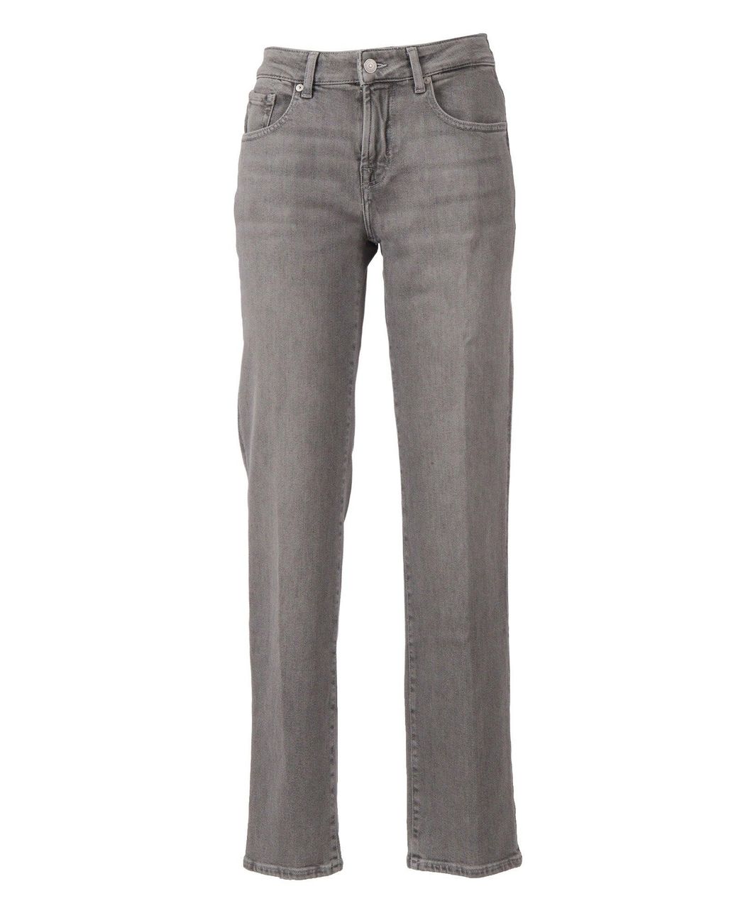 7 For All Mankind Gray Calie Straight Panalu