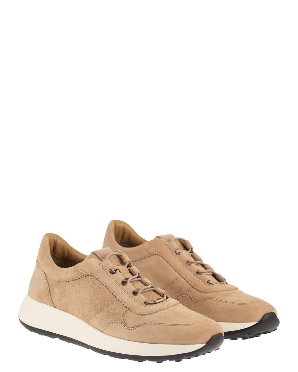 Tod's Natural Goatskin Suede Sneakers