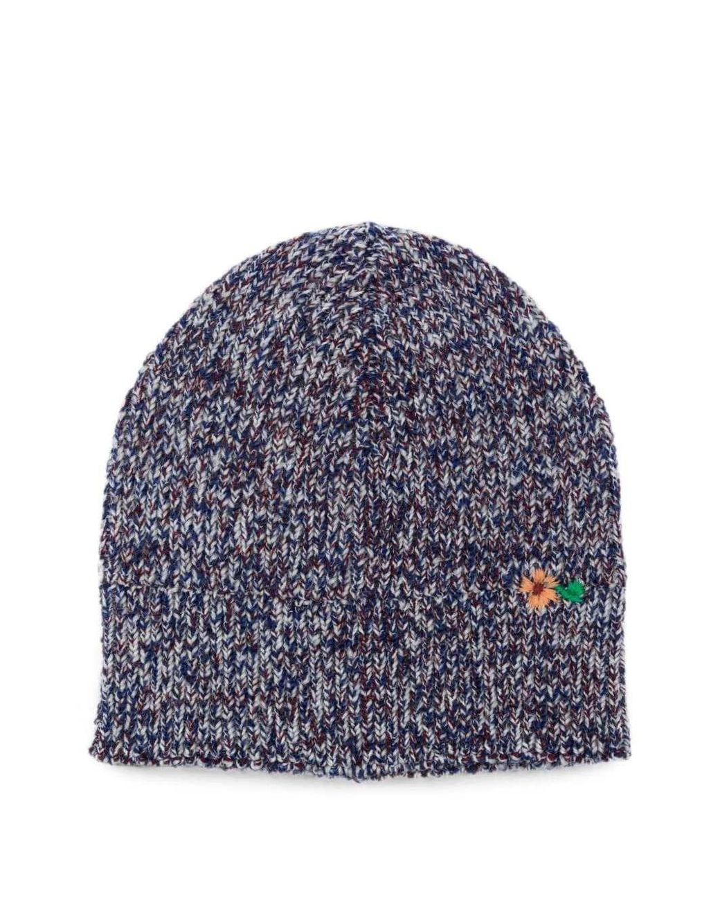 Dries Van Noten Blue Manar Embroidered Hat
