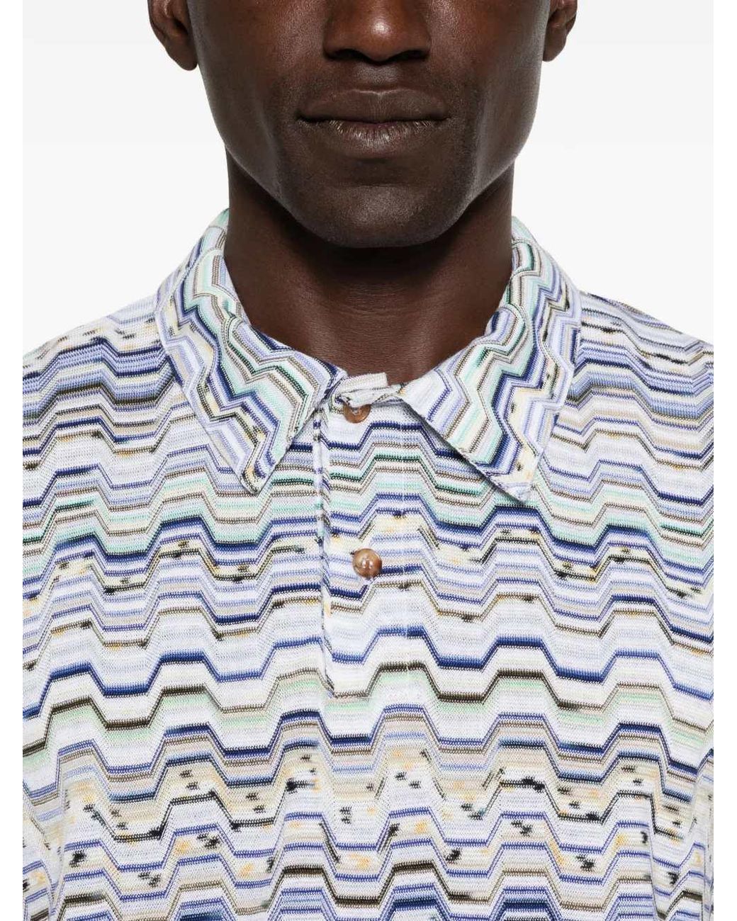 Missoni Gray Zigzag Polo