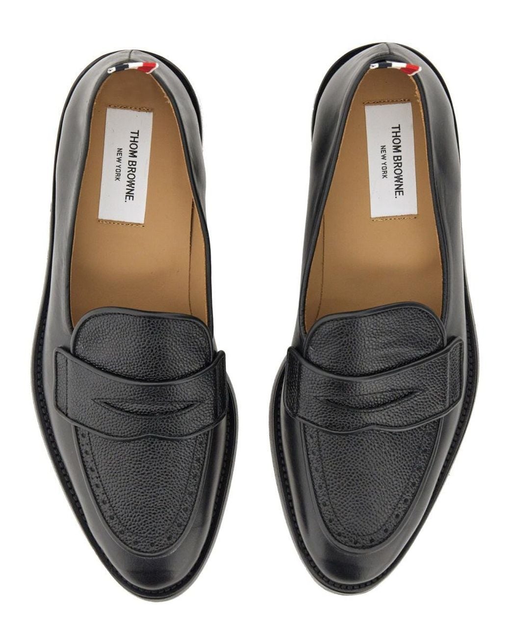 Thom Browne Black Varsity Penny Loafer for men