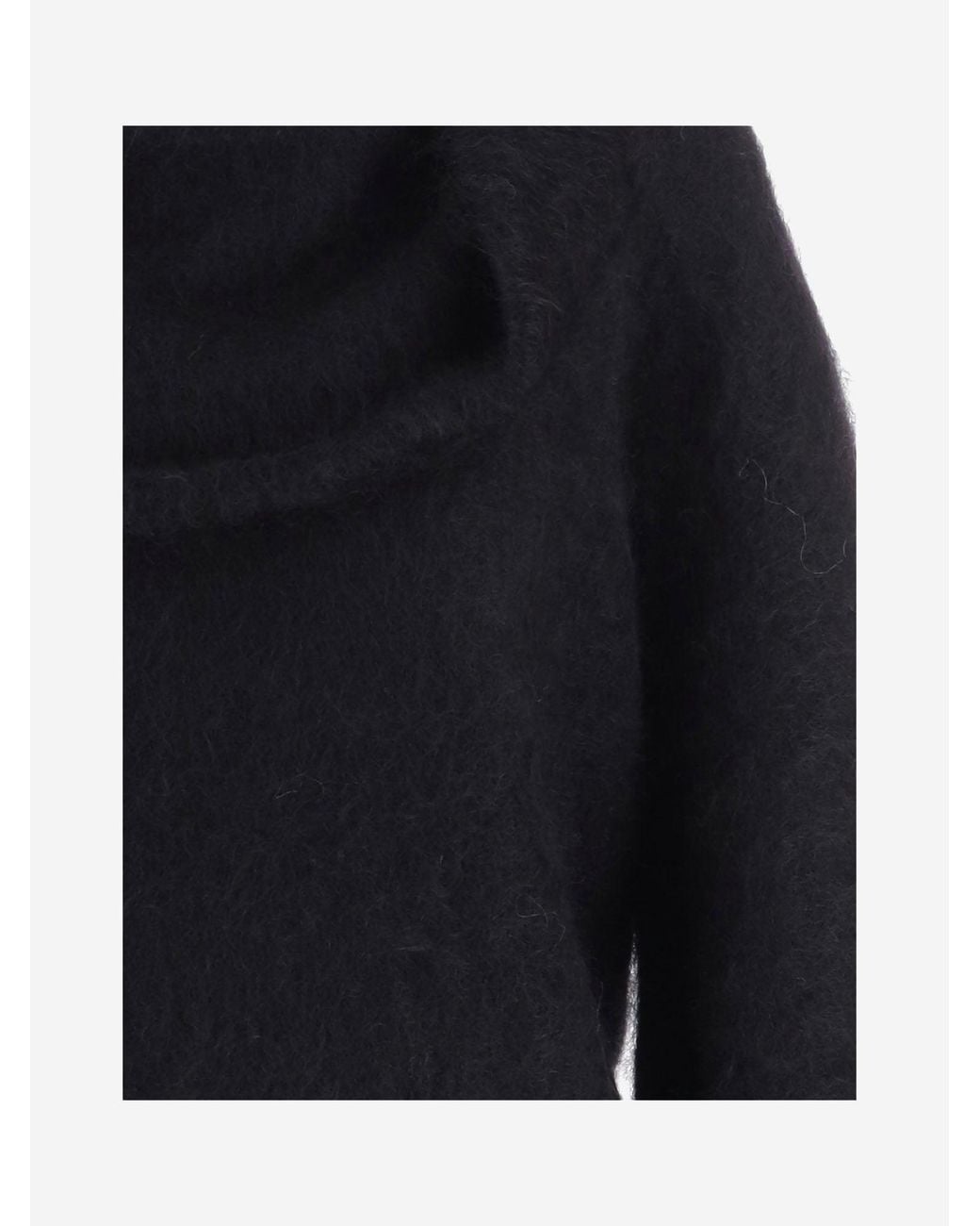 THE GARMENT Blue Stretch Mohair Blend Sweater With Draped Neckline