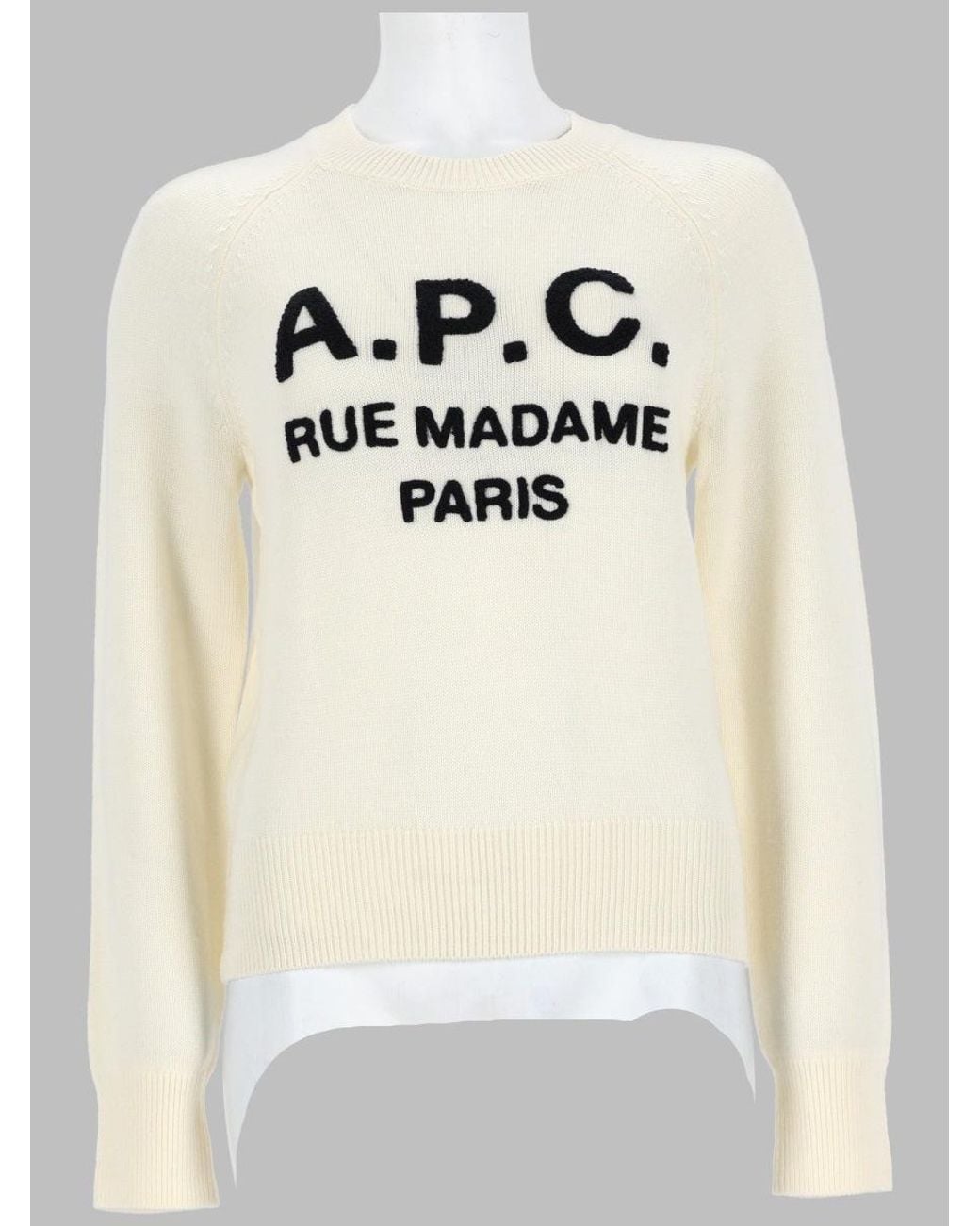 A.P.C. Natural A. P.C. 100% Virgin Wool Sweatshirt (Fall/Winter 2026)
