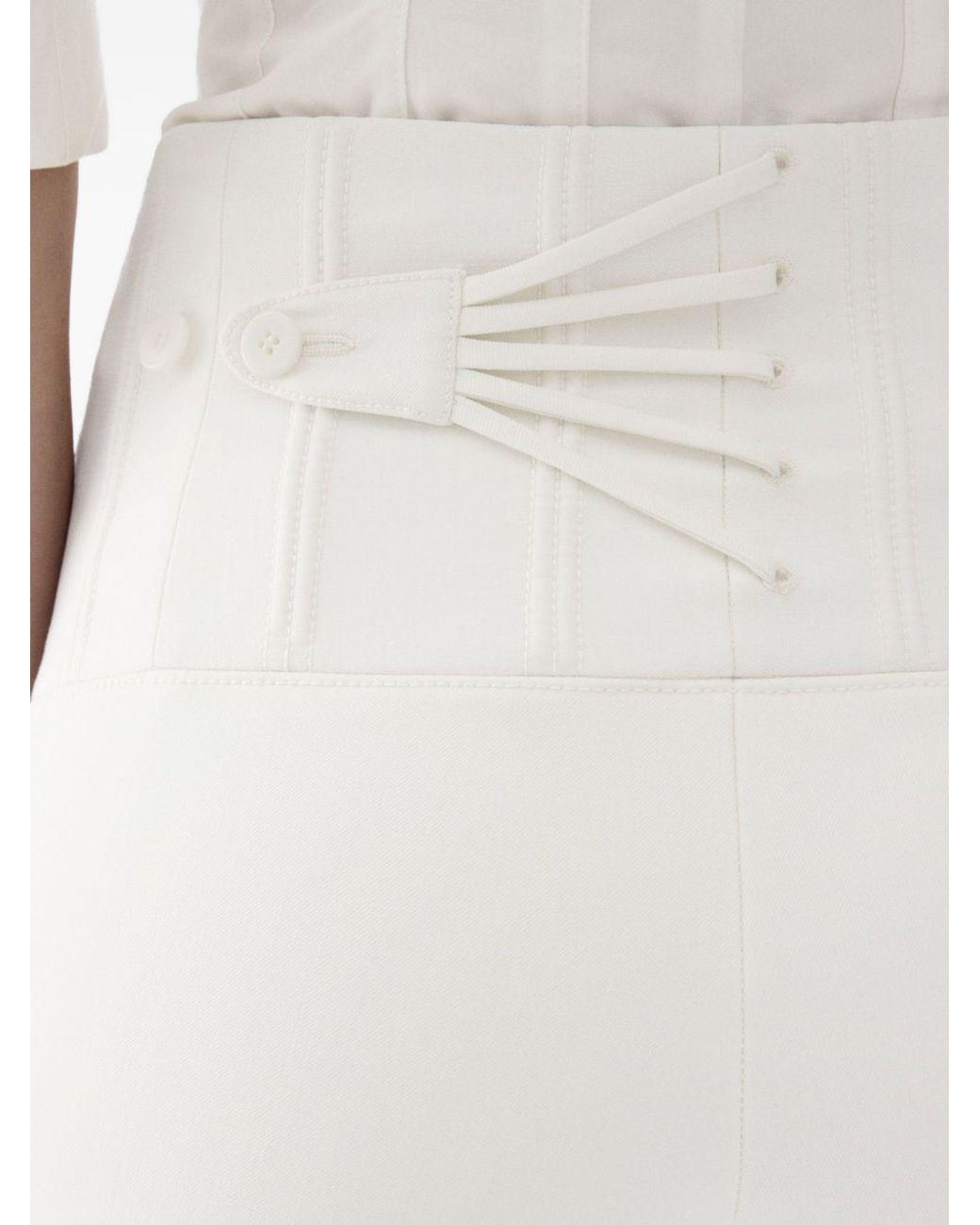 Jacquemus White Le Pantalon Arlesien Wool Blend Trousers