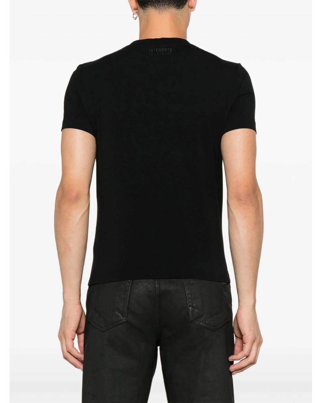 Vetements Black Logo Fitted T Shirt
