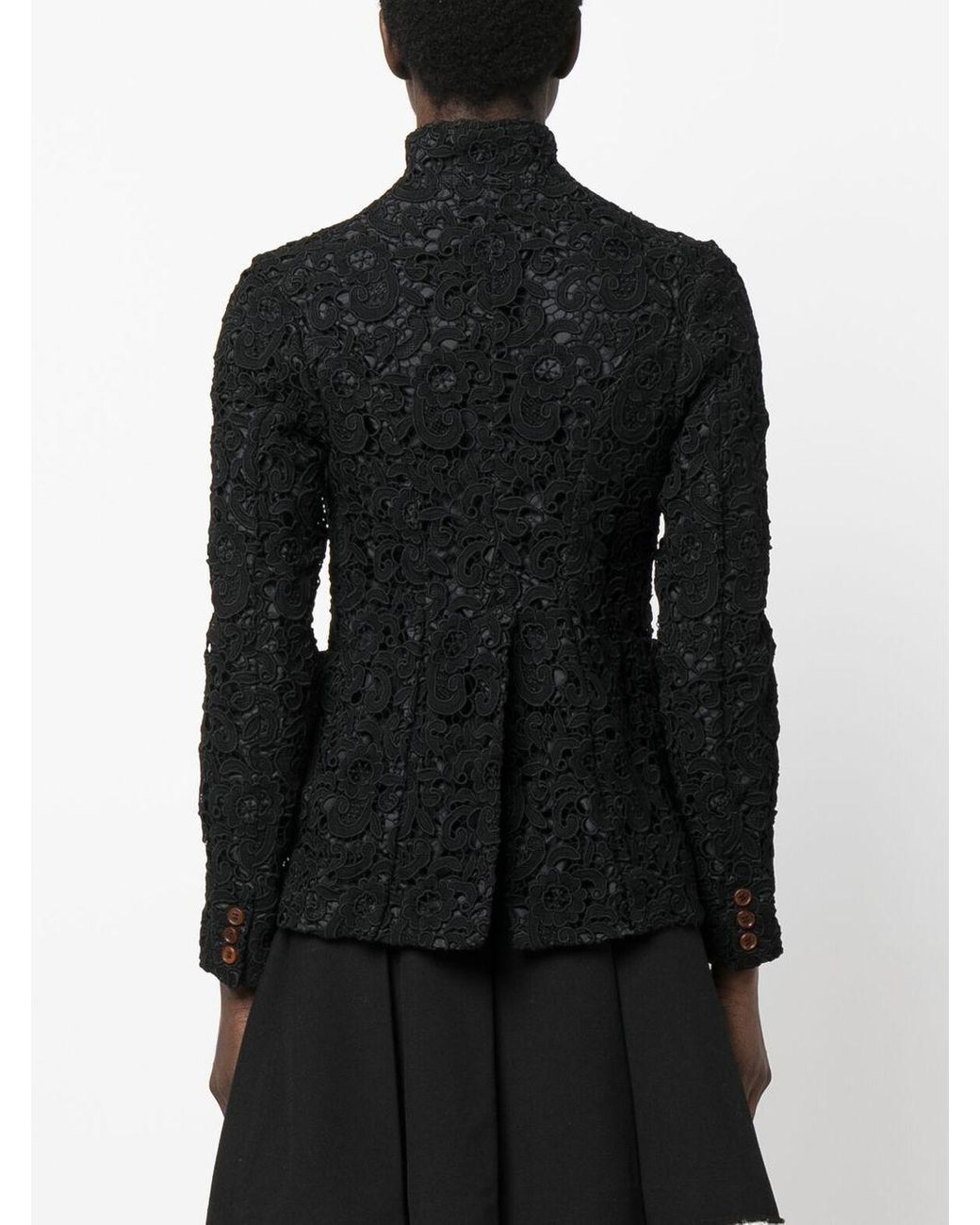 Comme des Garçons Black Single-Breasted Jacket