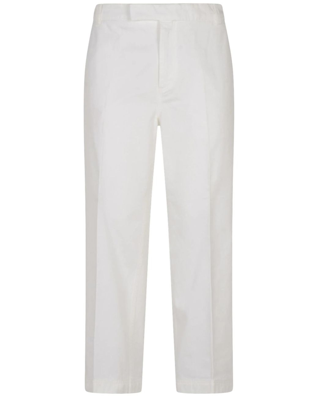 Thom Browne White Utility Chino Trouser Garment Dye for men